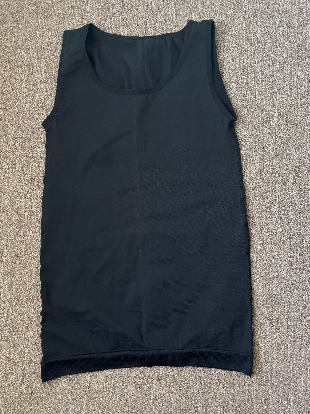 GEORDI mens compression undershirt black xl slimming body shaper